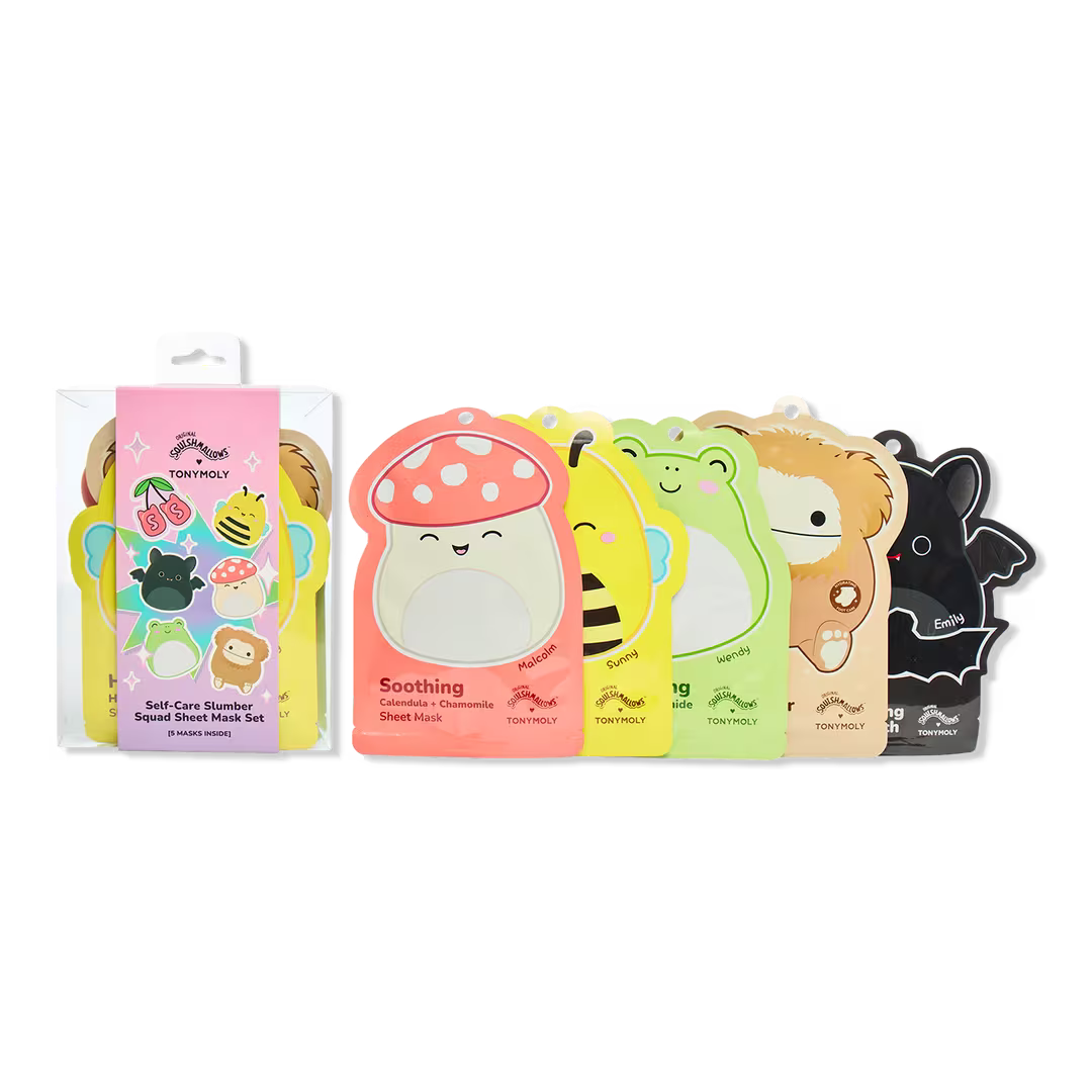Squishmallows Slumber Squad Self Care Sheet Mask Set